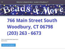Tablet Screenshot of beadsandmorect.com